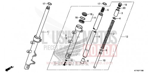 FRONT FORK CBR125RF de 2015